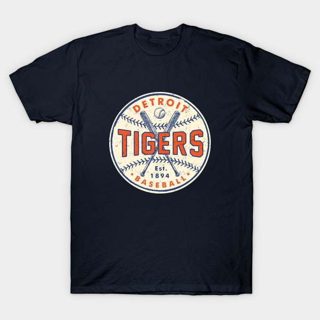 Old Style Detroit Tigers 2 by Buck Tee T-Shirt by Buck Tee